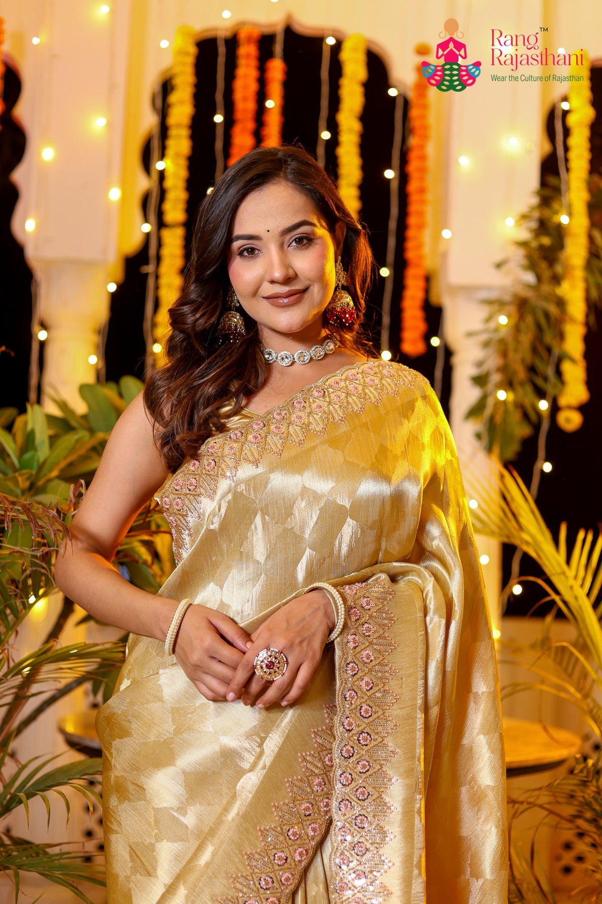 Cream Art Silk Hand Work Saree for Bridal | Buy Now