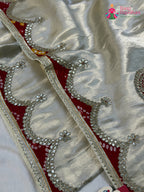 Cream Gajji Silk Gota Patti Saree for Mayra Ceremony | Latest Pick
