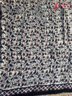 Cream Pure Modal Silk Mirror Ajrakh Print Saree for Wedding Guest | Designer Edit