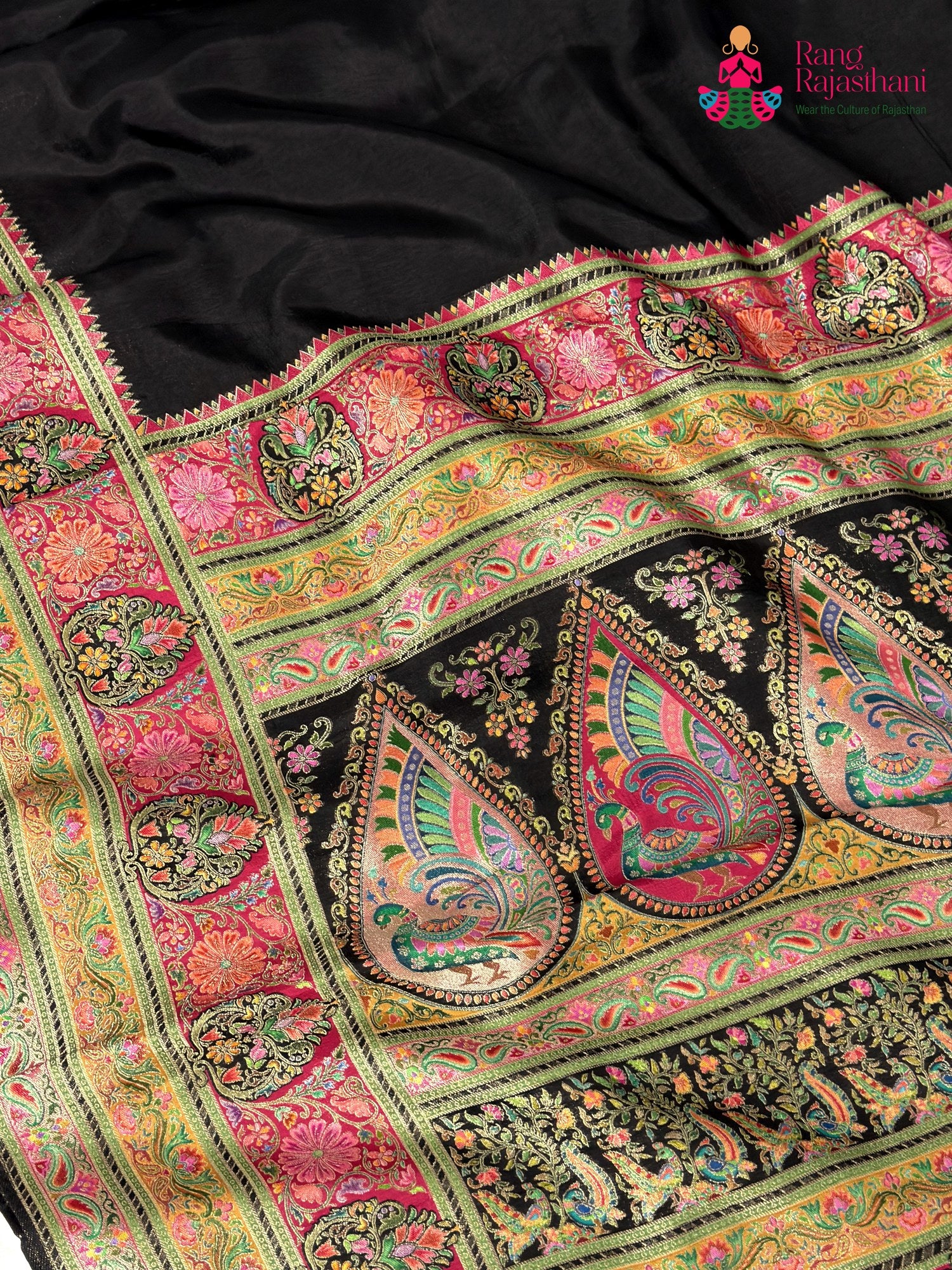 fabric texture of editors choice pure pure silk handcrafted hand embroidery ethnic 2526