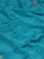 Firozi Chinnon Plain Saree for Raksha Bandhan | Best Seller