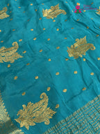 design pattern of firozi chinnon sequin saree