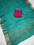 Firozi Chinnon Sequin Saree for Raksha Bandhan | Stylist Pick