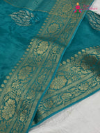 Firozi Pure Ho Silk Sequin Saree for Raksha Bandhan | Signature Drape