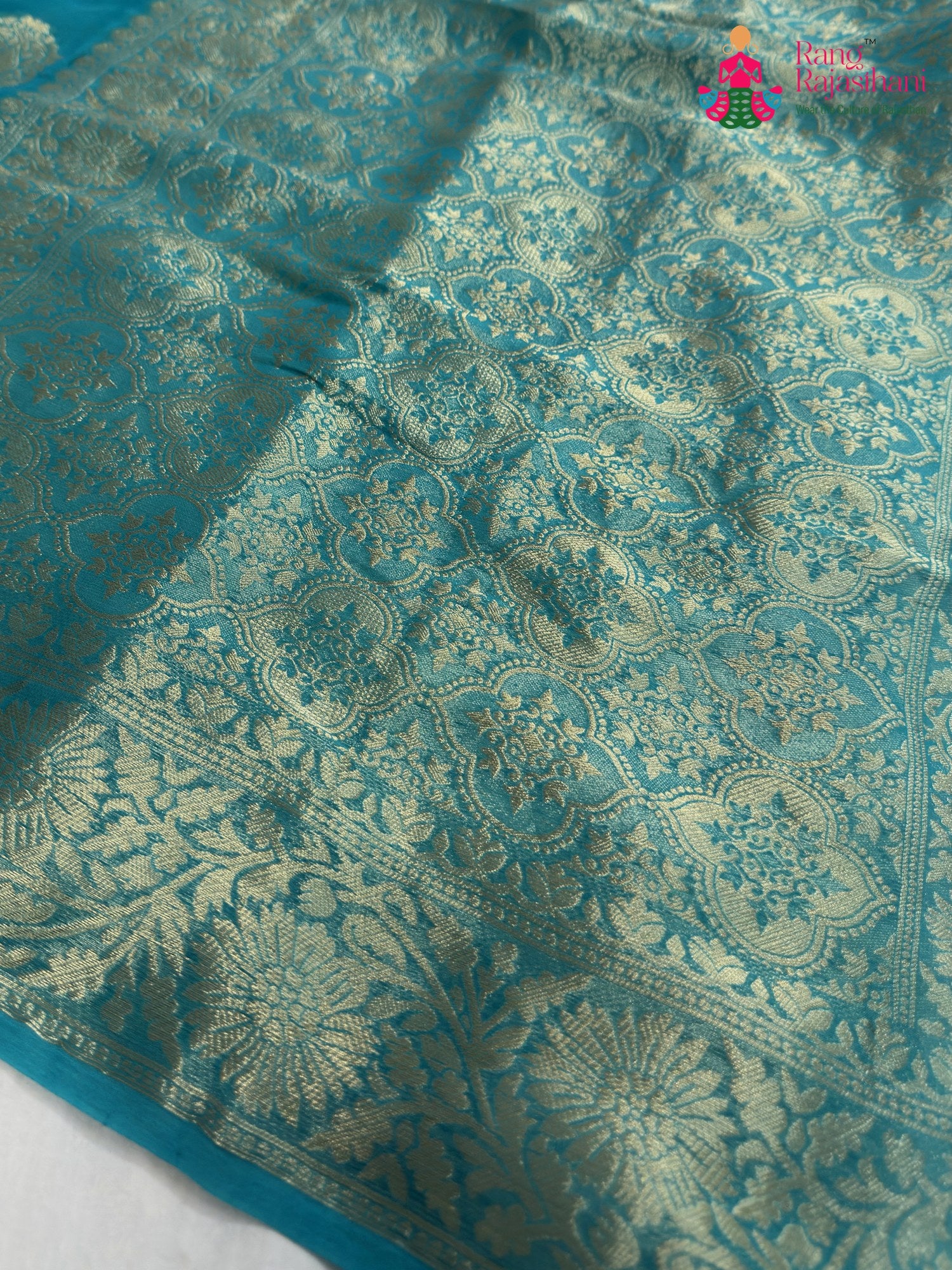Firozi Soft Georgette Banarasi Zari Weave Saree for Raksha Bandhan | Signature Look