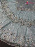 Firozi Net Sequin Lehenga Chunni for Wedding Reception | Shop Latest