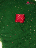 Green Chiffon Mirror Saree for Mehendi Ceremony | Most Loved