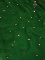 Green Chiffon Mirror Saree for Mehendi Ceremony | Most Loved