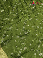 Green Chinnon Sequin Saree for Mehendi Ceremony | Customer Favourite