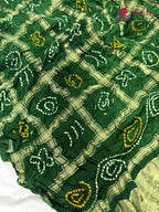 green gajji silk bandhani dupatta 2563 by Rang Rajasthani