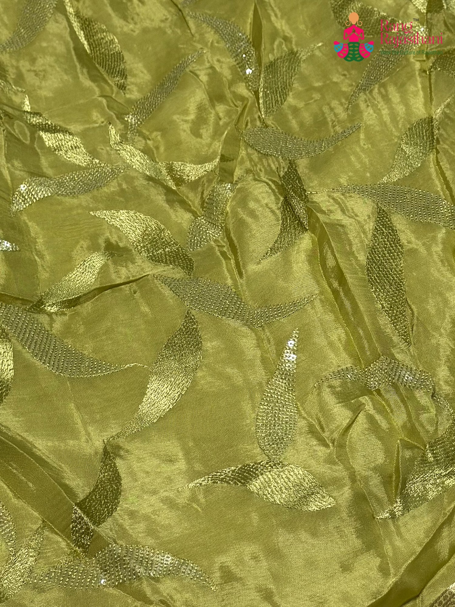 Green Pure Ho Silk Sequin Saree for Bridal | Festive Edit