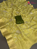 Green Pure Ho Silk Zari Embroidery Saree for Bridal | Exclusive Edit