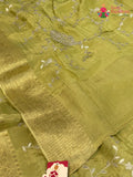 Green Pure Ho Silk Zari Embroidery Saree for Bridal | Exclusive Edit