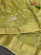 Green Pure Ho Silk Zari Embroidery Saree for Bridal | Exclusive Edit