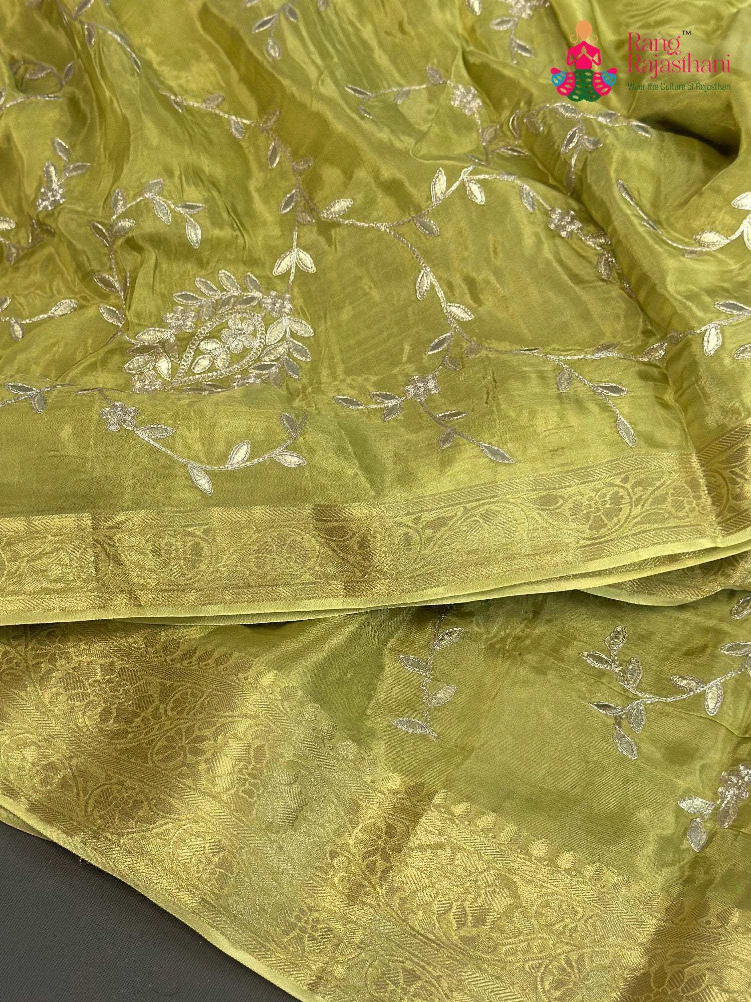 Green Pure Ho Silk Zari Embroidery Saree for Bridal | Exclusive Edit