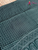 Green Pure Modal Silk Ajrakh Print Saree for Mehendi Ceremony | Premium Edit