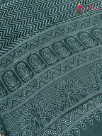 Green Pure Modal Silk Ajrakh Print Saree for Mehendi Ceremony | Premium Edit
