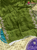 Green Modal Gota Patti Chunri Saree for Mayra Ceremony | Top Choice