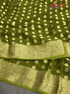 Green Soft Georgette Banarasi Zari Weave Saree for Mehendi Ceremony | Elegant Pick