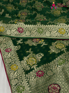 Green Soft Georgette Meenakari Zari Saree for Wedding Reception | Shop Online
