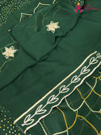 Green Synthetic Bandhani Chunri Saree for Mehendi Ceremony | Refined Edit