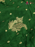 Green Chinnon Sequin Saree for Mehendi Ceremony | Reception Wear