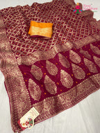 border detailing of heritage rani fabric saree