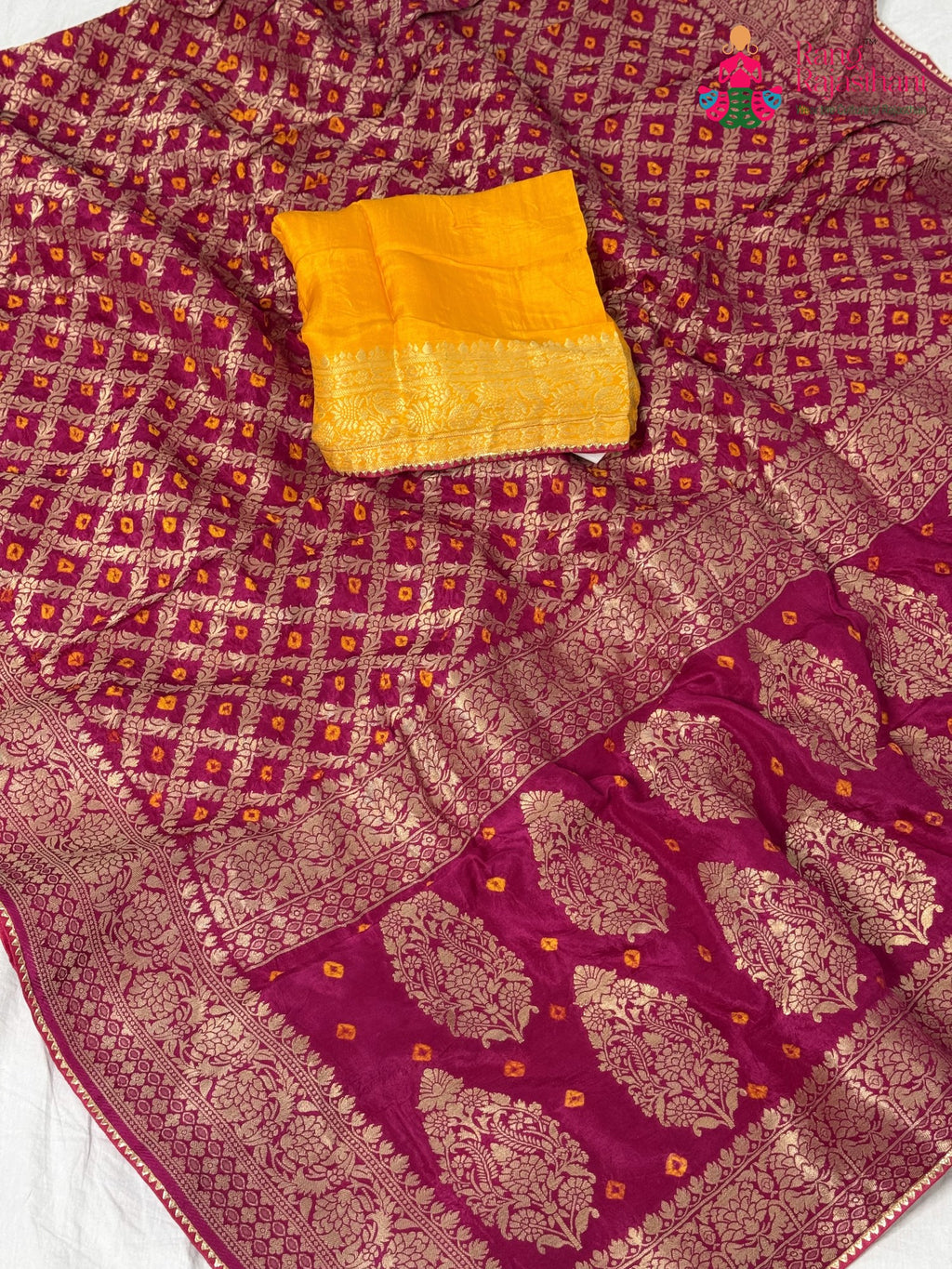 fabric texture of heritage rani fabric saree