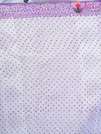 Lavender Cotton saree with Printed pallu detailing
