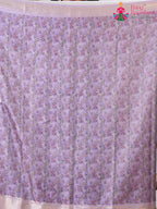 Lavender SyntheticSilk saree with Printed pleats view