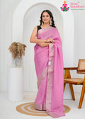 Purple Pure Ho Silk Jacquard Weave Saree for Wedding Guest | Wedding Edit