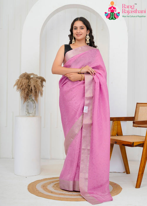 Lavender Jacquard Weave Premium Zari Saree : Soft Luxe main-image