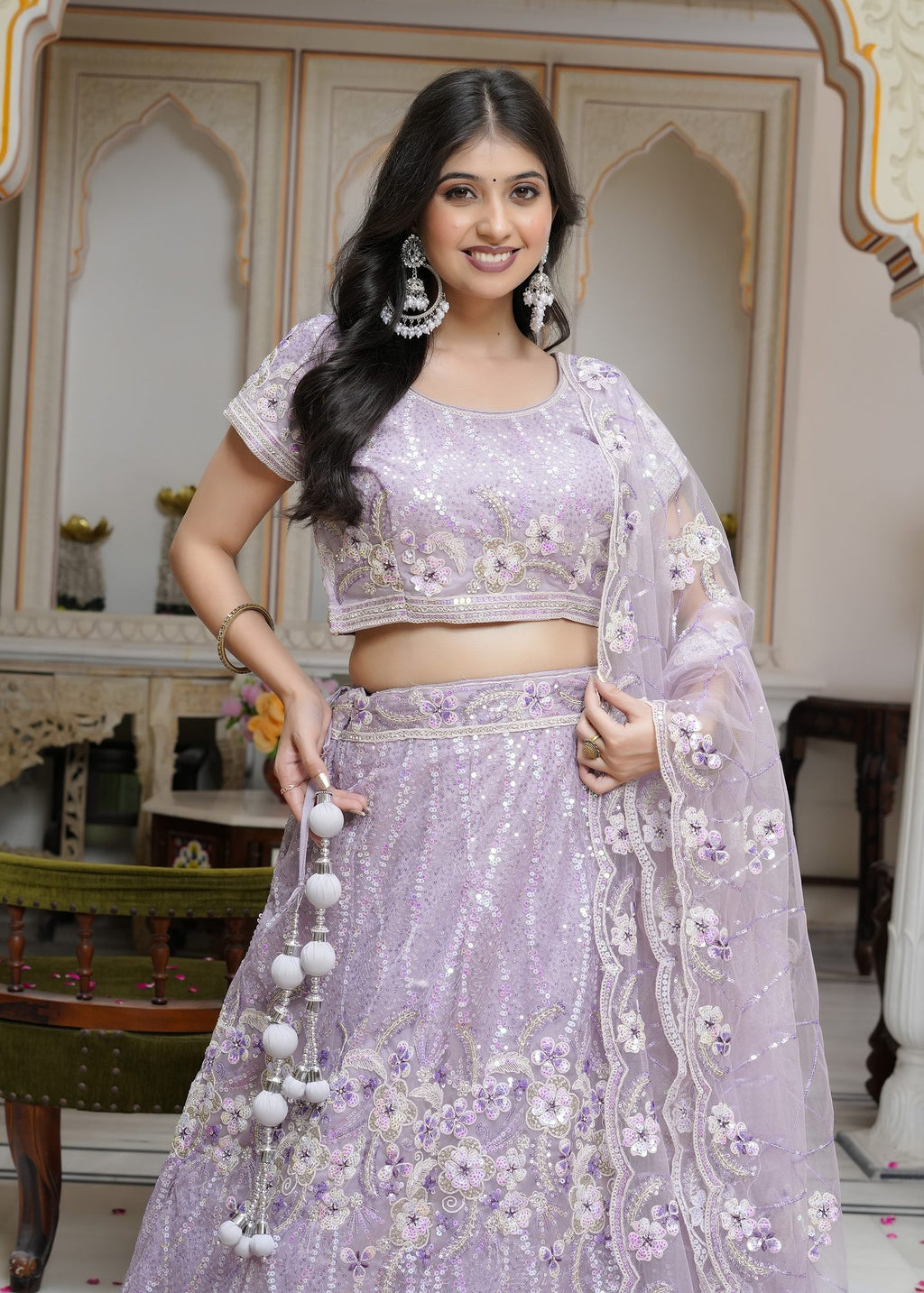 Versatile Lavender lehenga- Wedding Ready