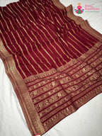 border detailing of luxury edit authentic pure chinon silk traditional banarasi zari 2531