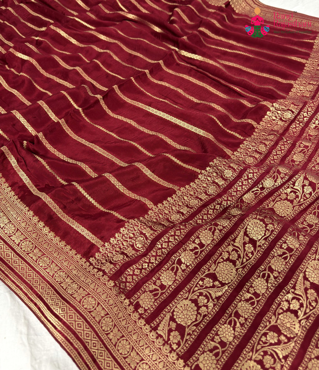 fabric texture of luxury edit authentic pure chinon silk traditional banarasi zari 2531