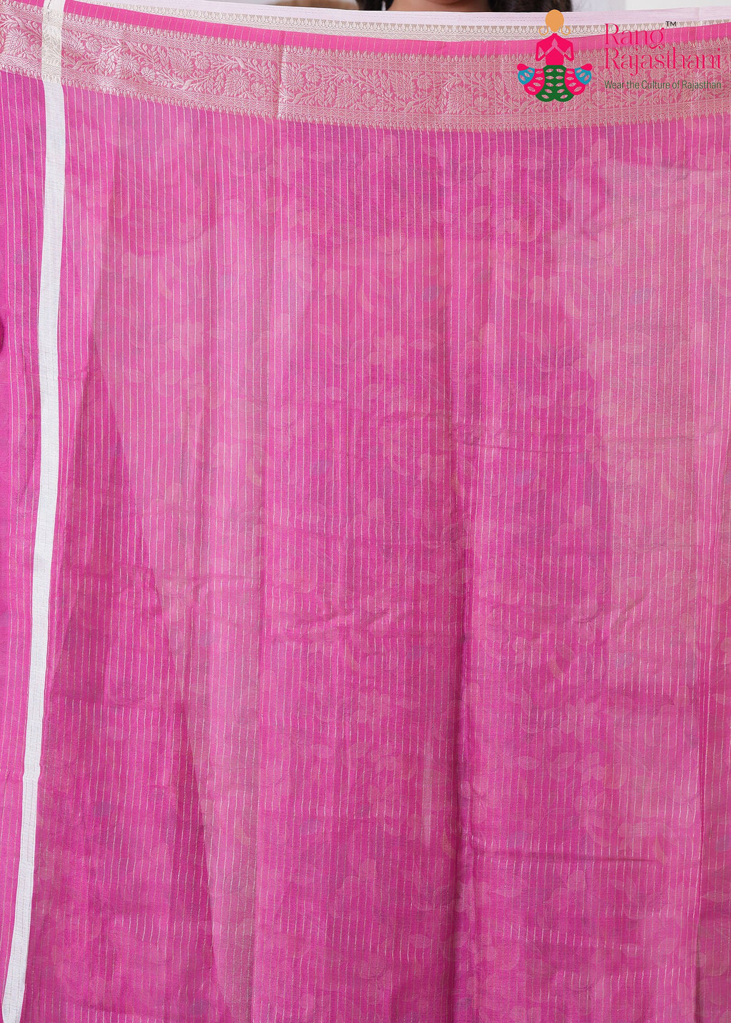 Onion Imported saree with Printed pleats view