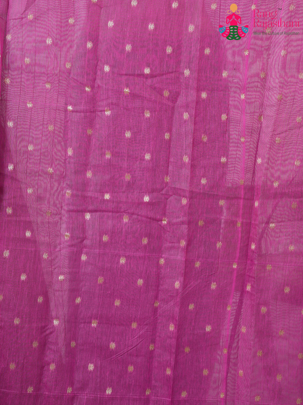 Onion Cotton saree with Printed pleats view