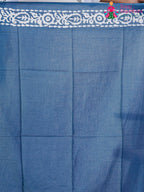 Maroon Cotton saree with Printed pallu detailing