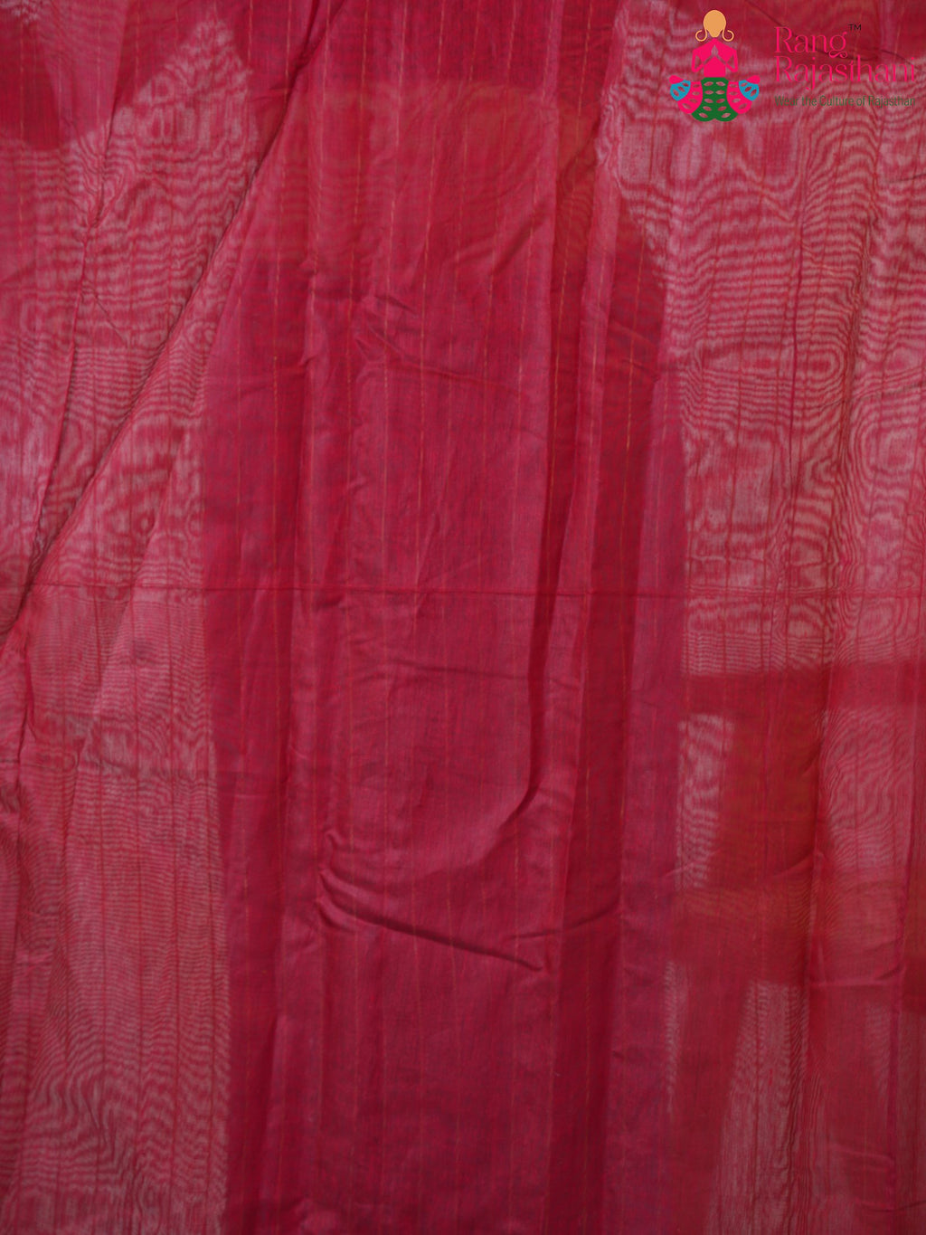 Maroon Cotton saree with Weaving pleats view