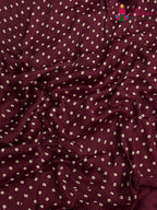 Maroon Modal Ajrakh Print Saree for Festive Celebration | Buy Today