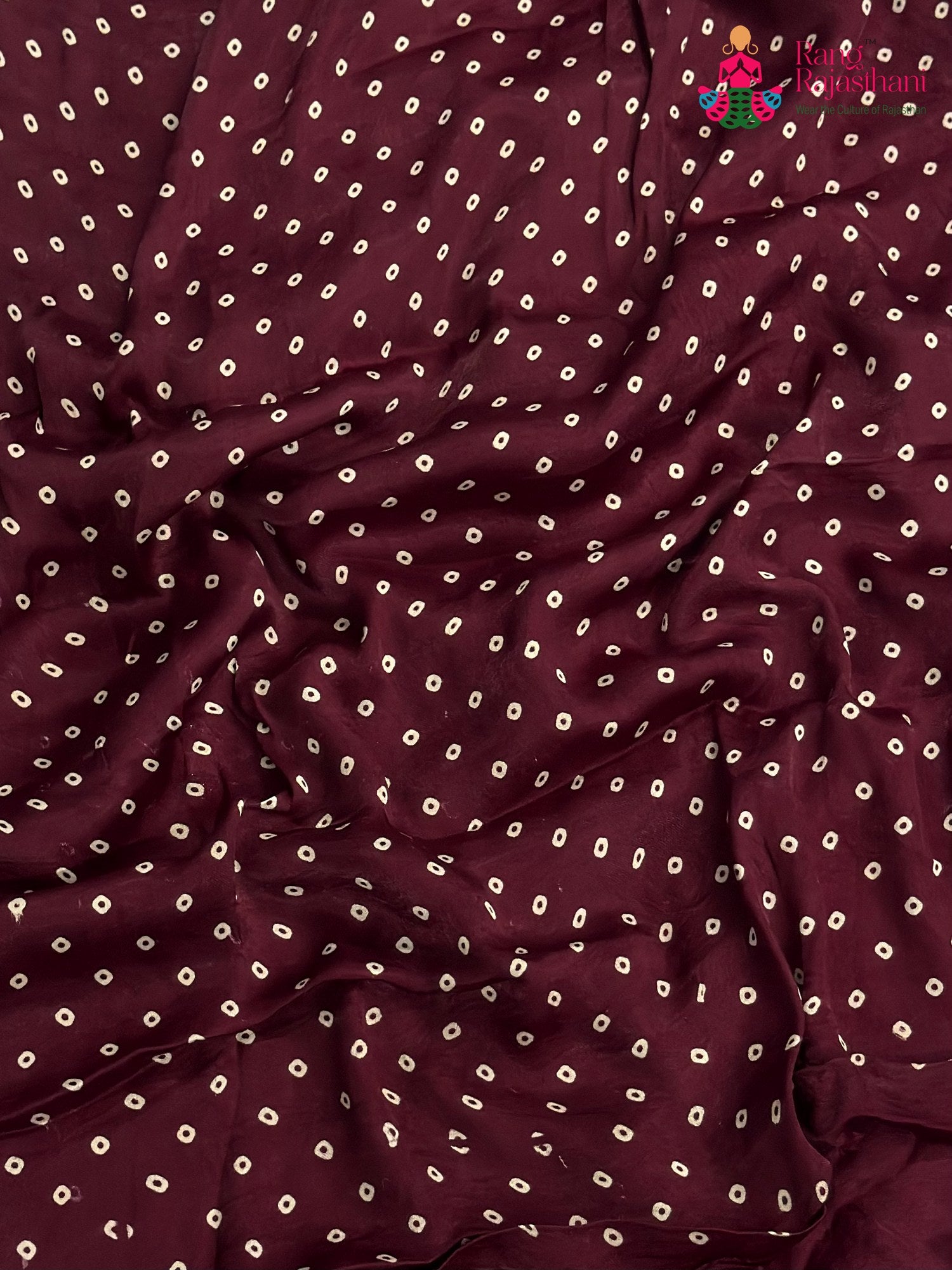 Maroon Modal Ajrakh Print Saree for Festive Celebration | Buy Today