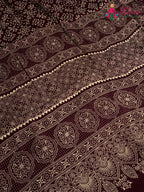 Maroon Modal Ajrakh Print Saree for Festive Celebration | Buy Now