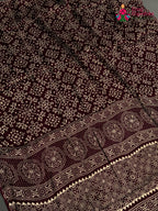Maroon Modal Ajrakh Print Saree for Festive Celebration | Buy Now