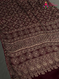 Maroon Modal Ajrakh Print Saree for Festive Celebration | Buy Now