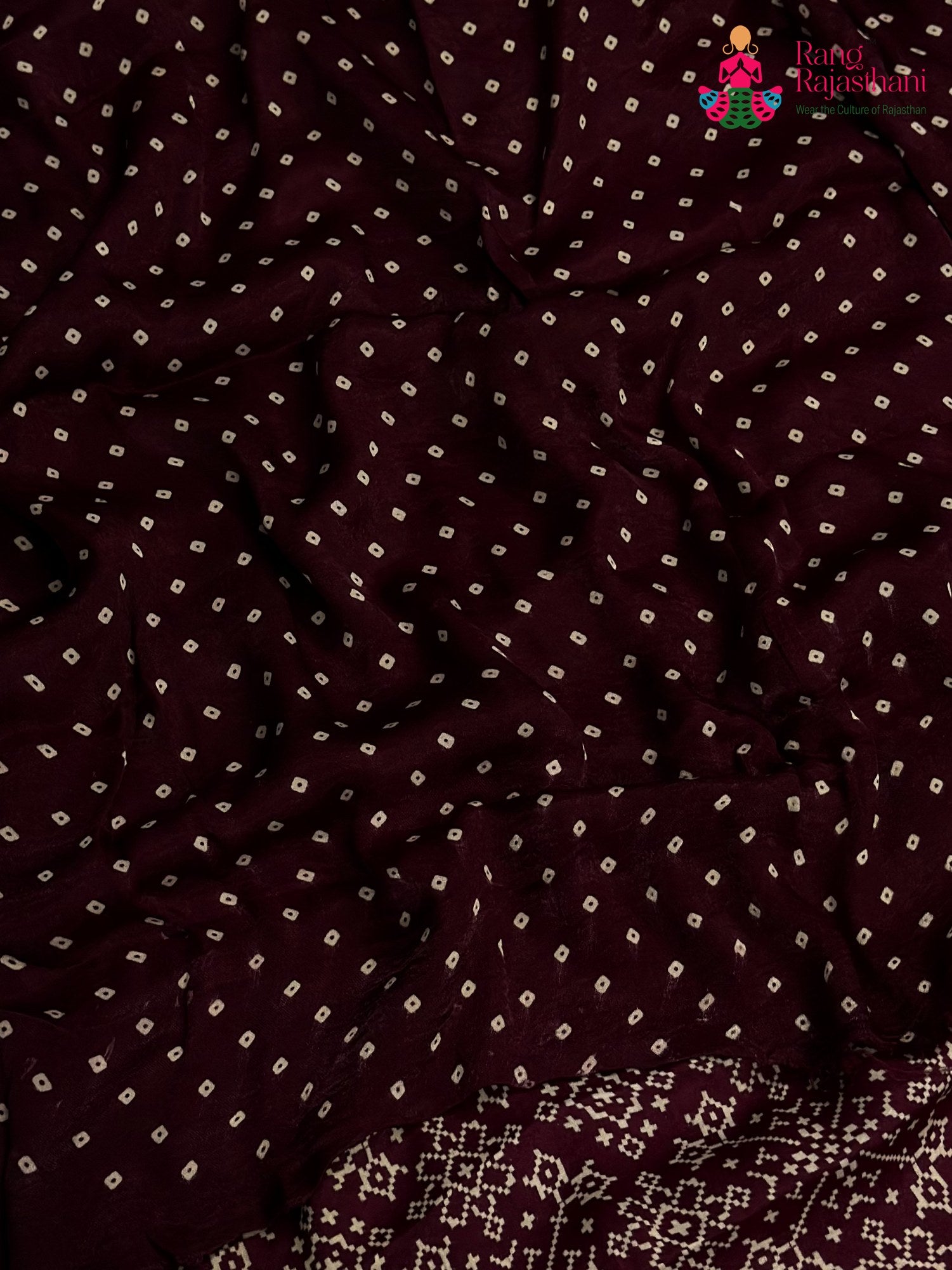 Maroon Modal Ajrakh Print Saree for Festive Celebration | Trending Pick