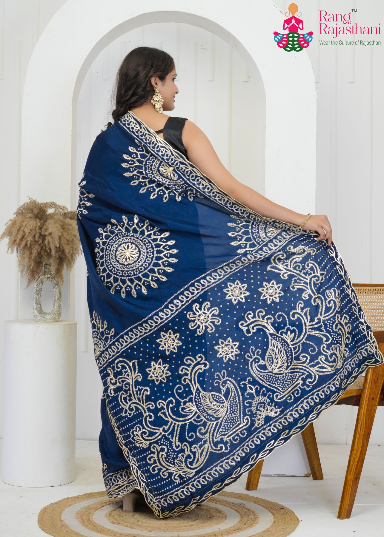 Contemporary Mor Pich bandhni Saree - Elegant Essential