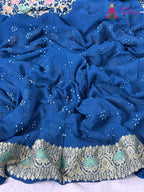 work detailing of mor pitch pure khadi georgette khaddi saree
