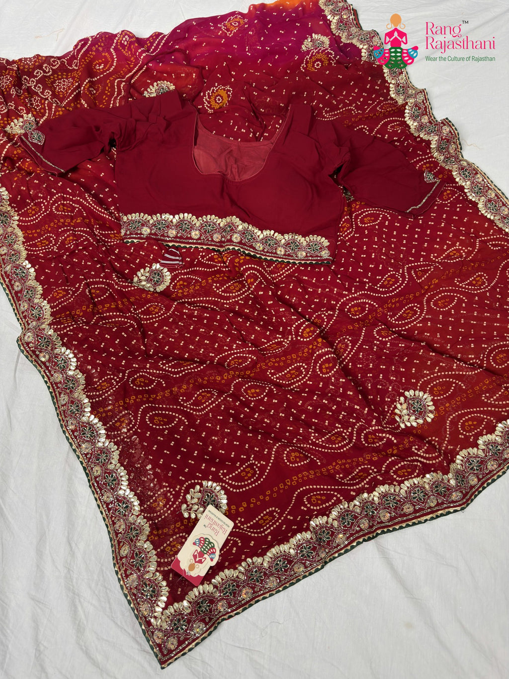 border detailing of multi georgette saree