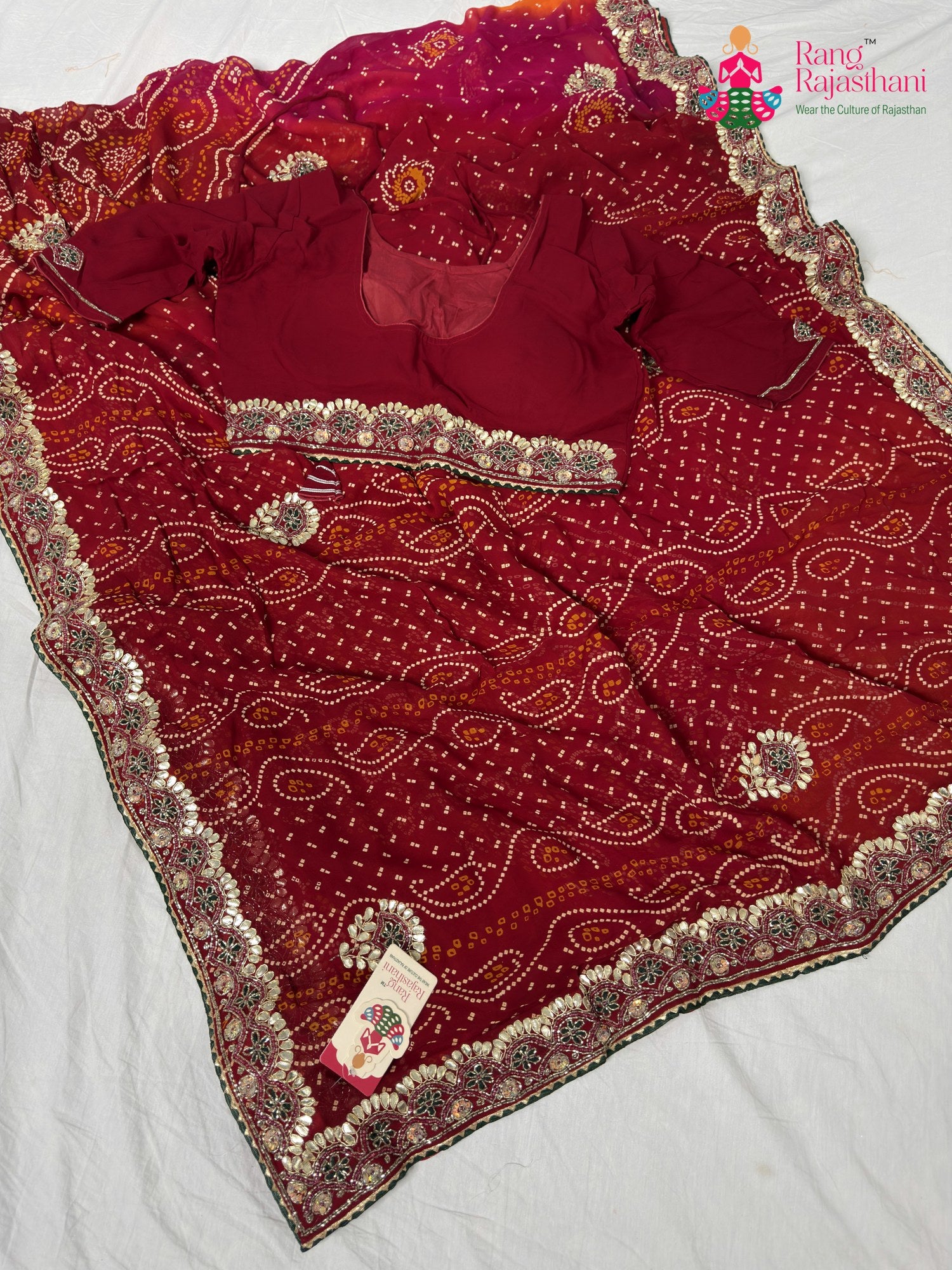 border detailing of multi georgette saree