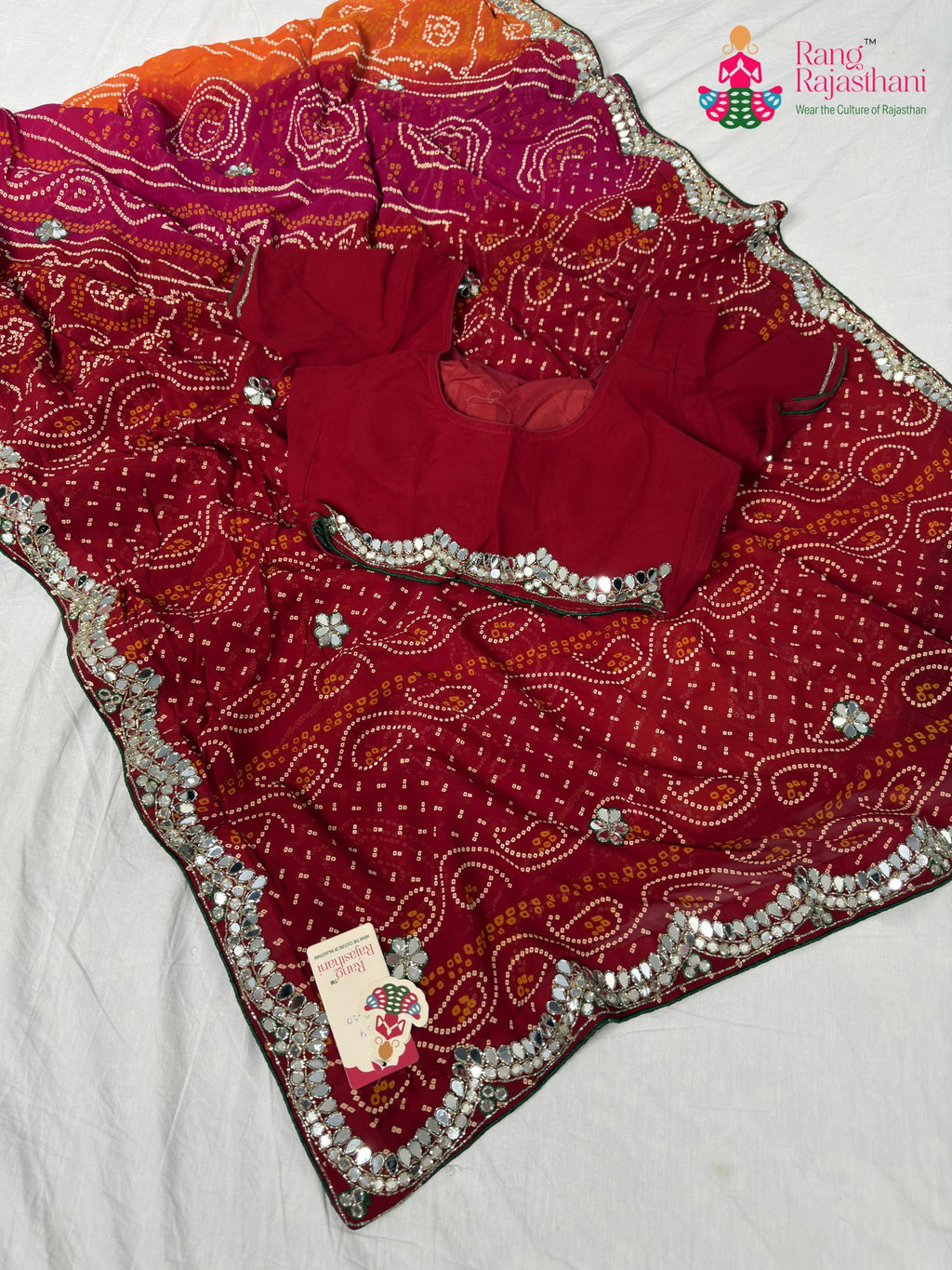 border detailing of multi georgette saree
